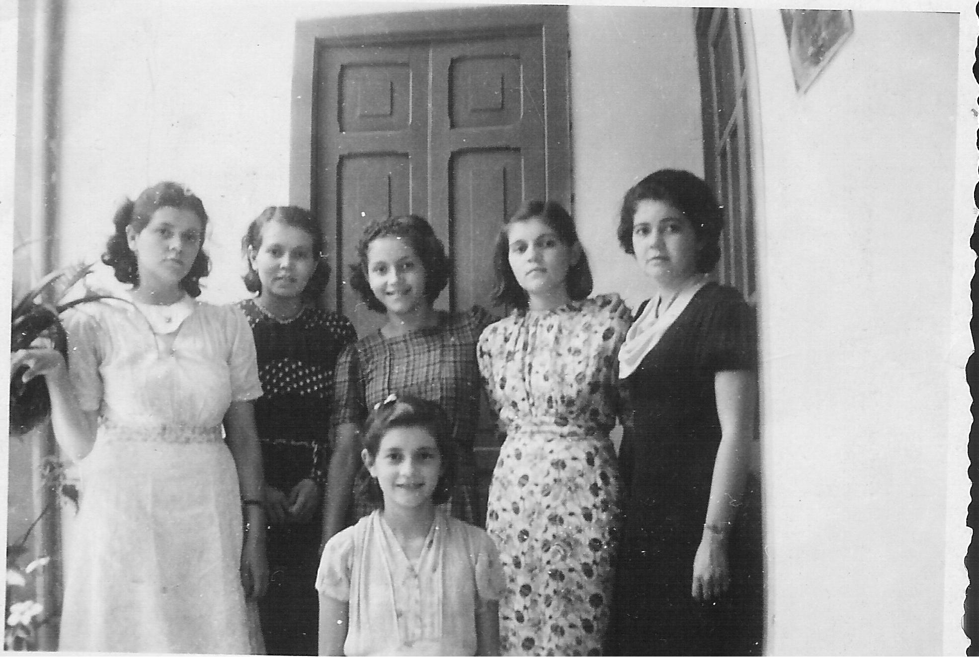 A Picture of my mother and five of her six sisters
